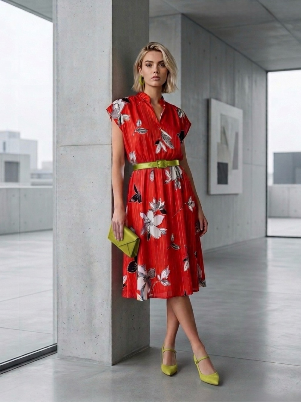 🌺🌺 70s Vintage Japanese Style Floral Print! She is fantastic and So Sexy